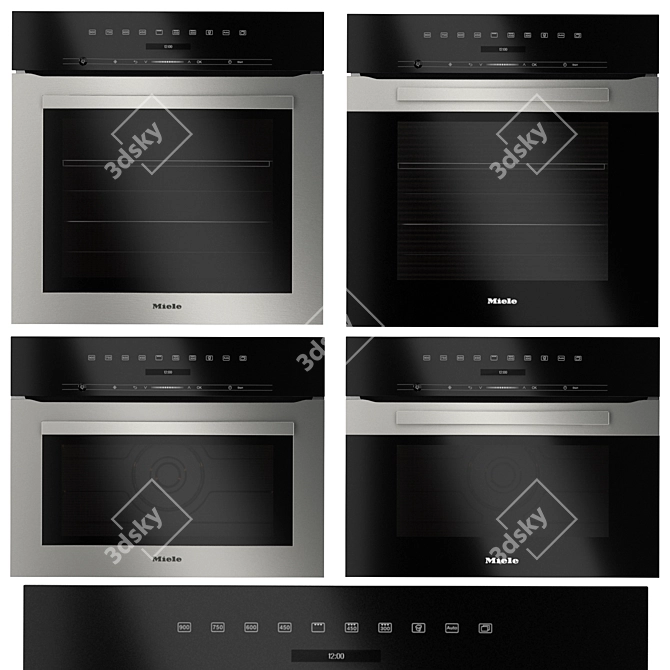 Miele Oven Set: H7164BP, H7140BM, H7264B, H7240BM 3D model image 1