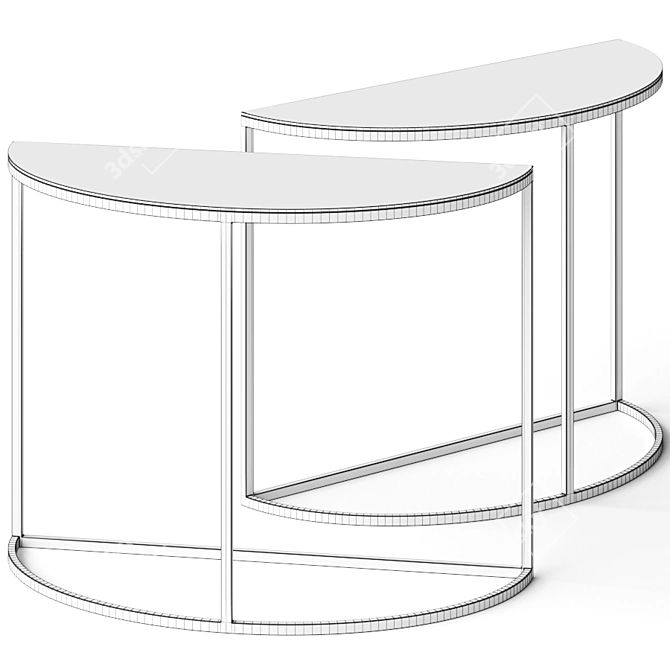 Elegant Amorica Console Table: A Perfect Blend of Style and Function 3D model image 2