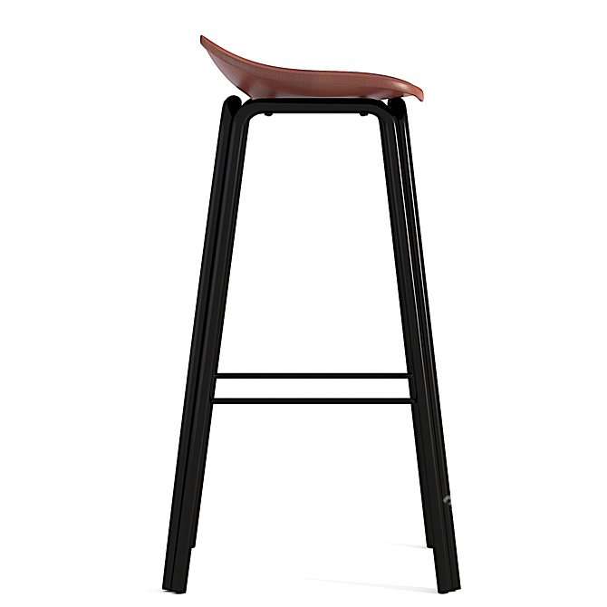 Lodi Tan & Black Bar Stool 3D model image 3