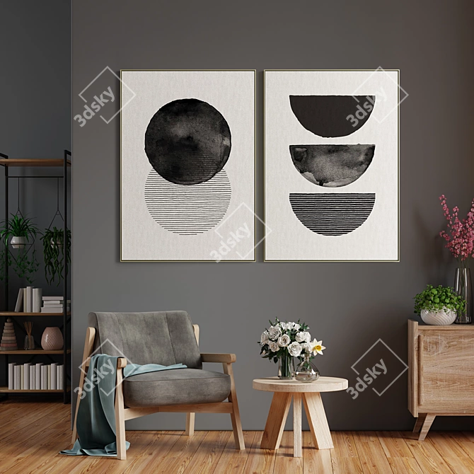 Minimal Abstract Frame Set 3D model image 4