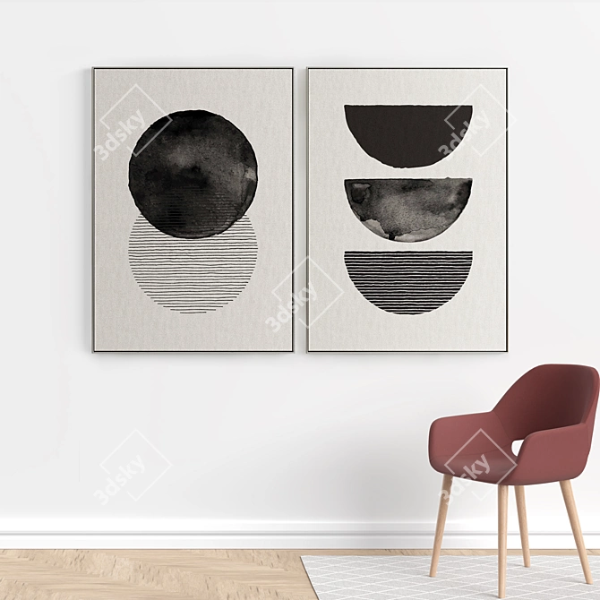 Minimal Abstract Frame Set 3D model image 5