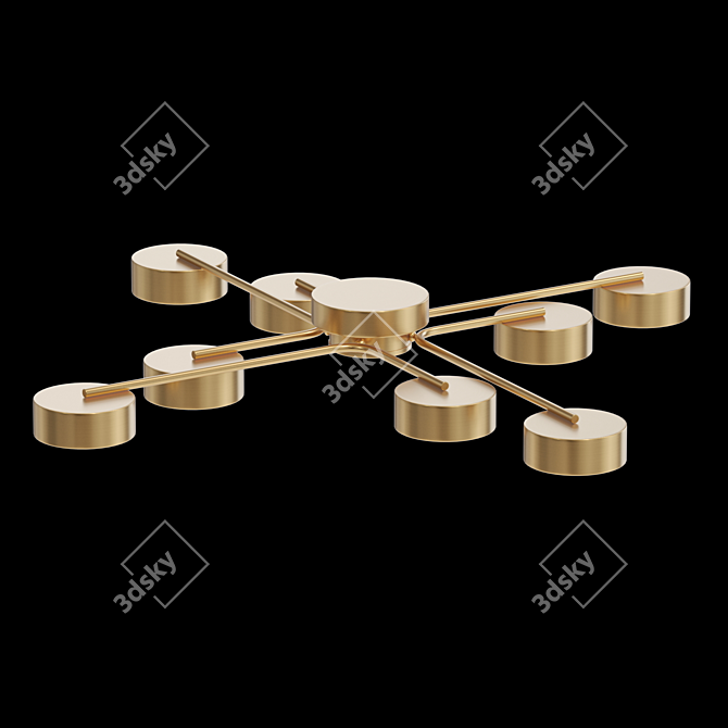 Lampatron DAHLIA 8: Elegant LED Ceiling Chandelier 3D model image 2