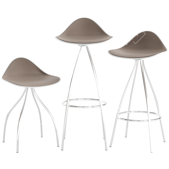 Onda Stool: Modern, Versatile, and Vibrant Furniture 3D model image 4