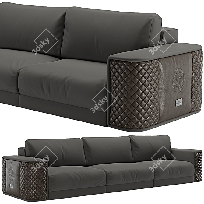 Master Sofa Collection: Fabric & Leather 3D model image 1