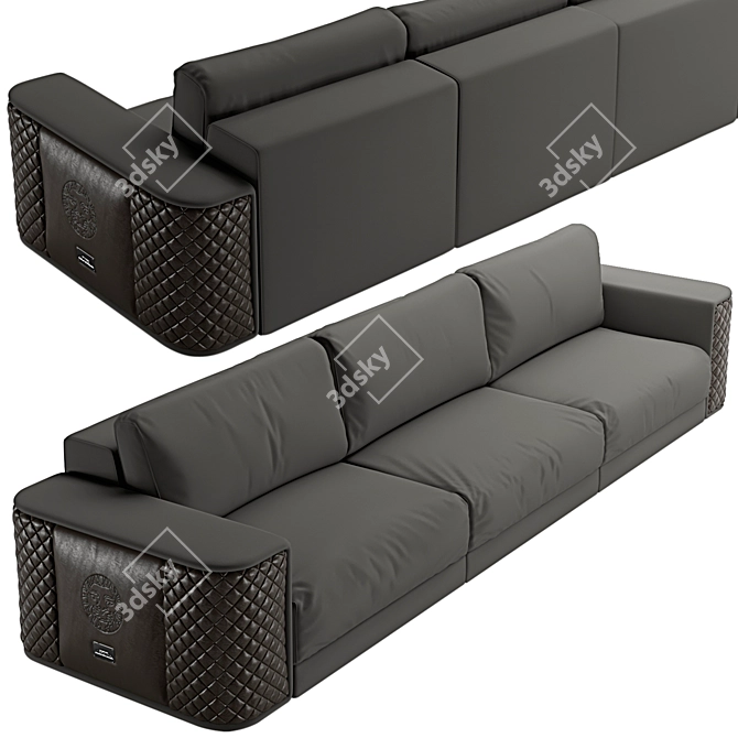 Master Sofa Collection: Fabric & Leather 3D model image 5