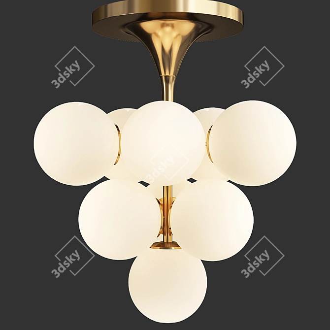 Elegant Mid-Century Tulipan Chandelier 3D model image 1