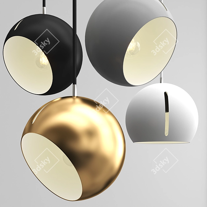 Minimalist Illumination: SKANDI GAP Pendant Light 3D model image 2