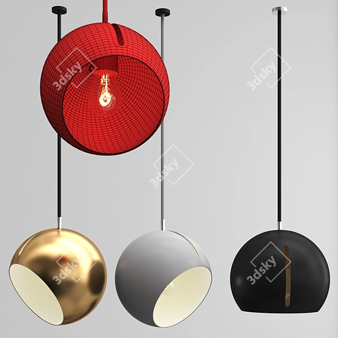 Minimalist Illumination: SKANDI GAP Pendant Light 3D model image 8