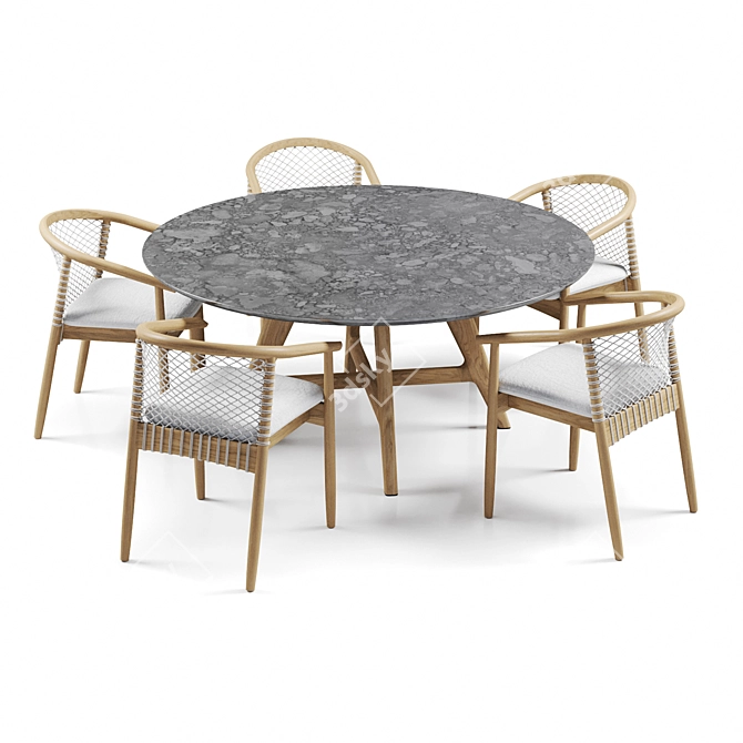 Forrest Outdoor Table Set 3D model image 1