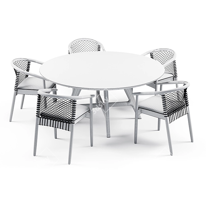 Forrest Outdoor Table Set 3D model image 8