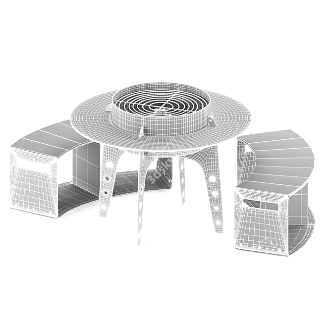 Firestone BBQ Pit 3D model image 4