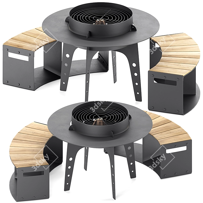 Firestone BBQ Pit 3D model image 6