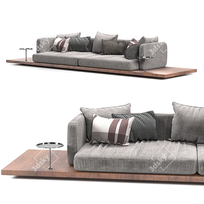 Modular Dock Sofa: Stylish and Versatile 3D model image 2