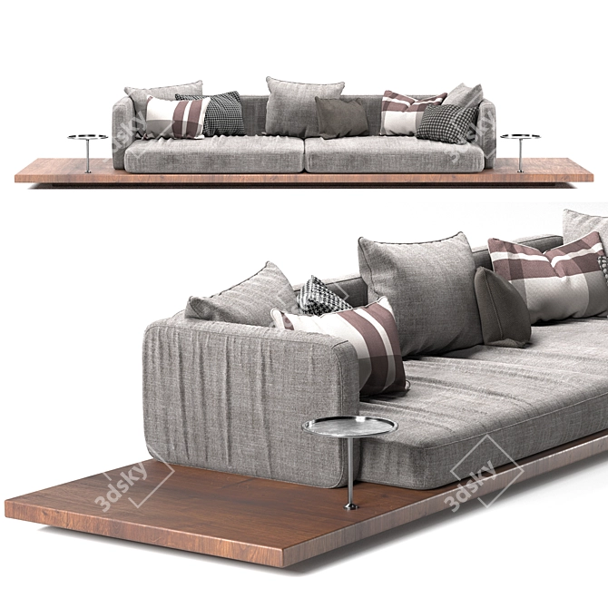 Modular Dock Sofa: Stylish and Versatile 3D model image 3