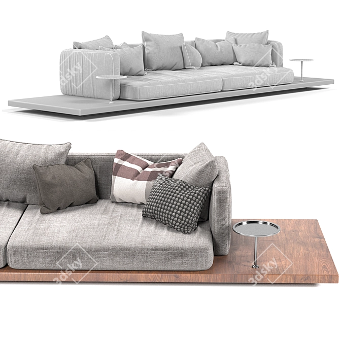 Modular Dock Sofa: Stylish and Versatile 3D model image 4