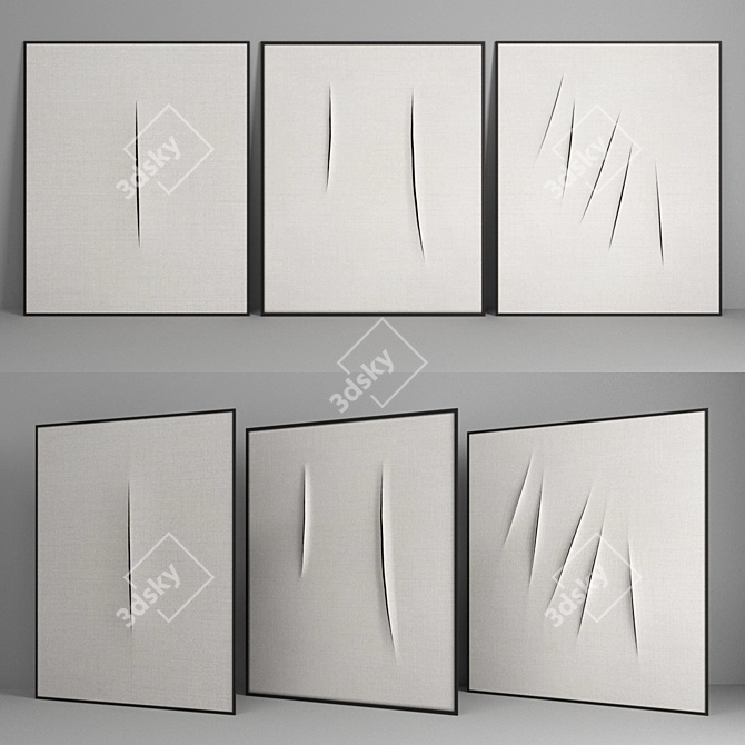 Spatial Concept by Lucio Fontana 3D model image 1