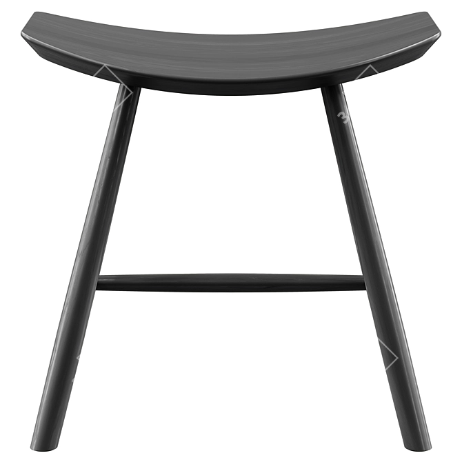 Fredericia Johansson J63 Stool: Sleek Scandinavian Design 3D model image 3