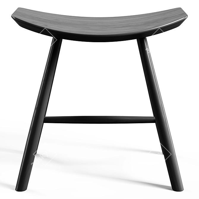 Fredericia Johansson J63 Stool: Sleek Scandinavian Design 3D model image 7