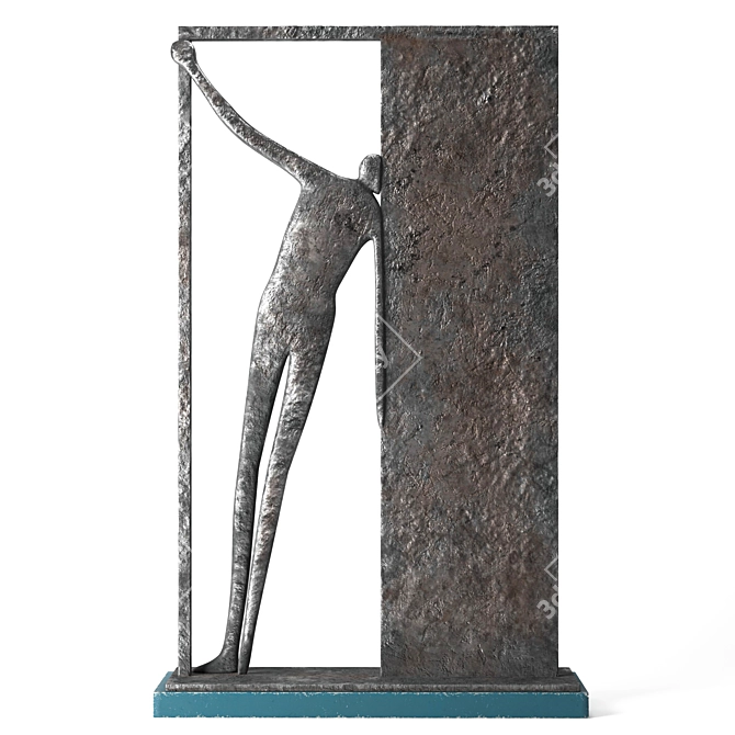 Elegant Bronze Art Sculpture 3D model image 1