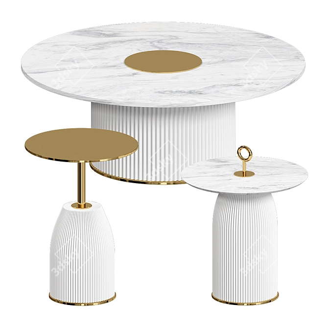 Elegant Italian Coffee Table 3D model image 1