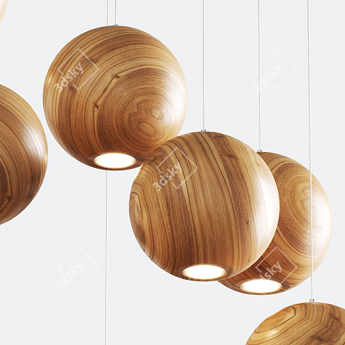 Affordable Hanging Lamps for Stylish Ambience 3D model image 2