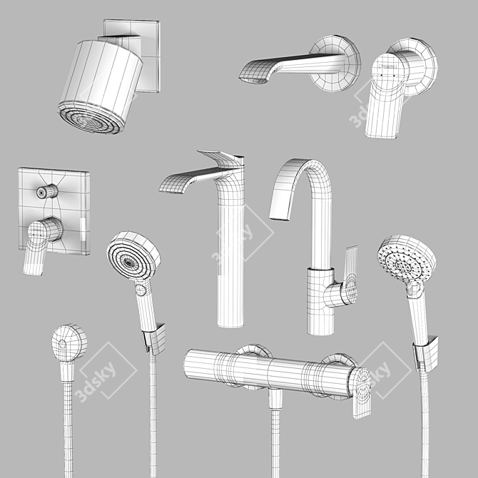 Hansgrohe Vivenis Pulsify Set 3D model image 5