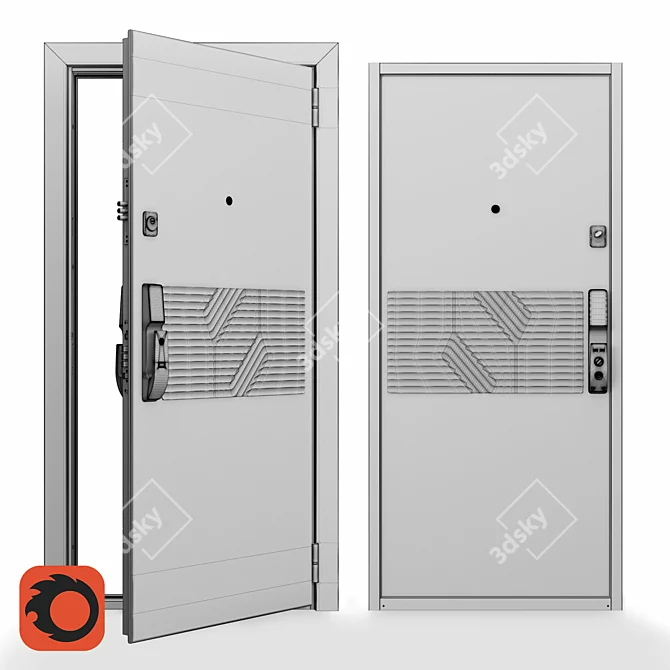 OM Torex Cyber Smart Door 3D model image 3