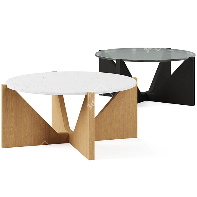 Contemporary Miro Coffee Table 3D model image 1