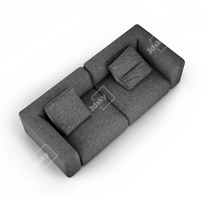 Elegant Stone Sofa: Expertly Crafted Comfort 3D model image 3