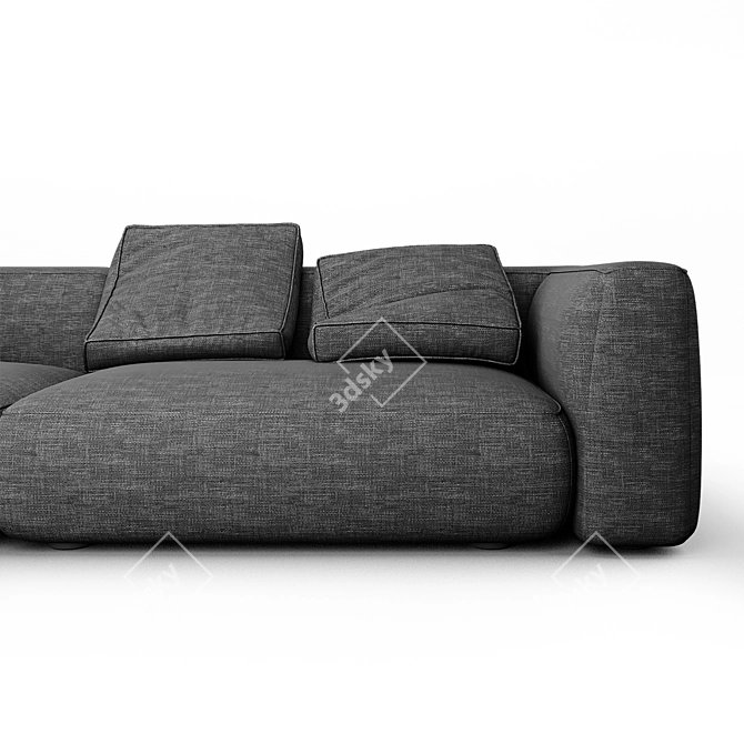 Natural Stone Sofa - A Flawless Blend of Comfort and Elegance 3D model image 3