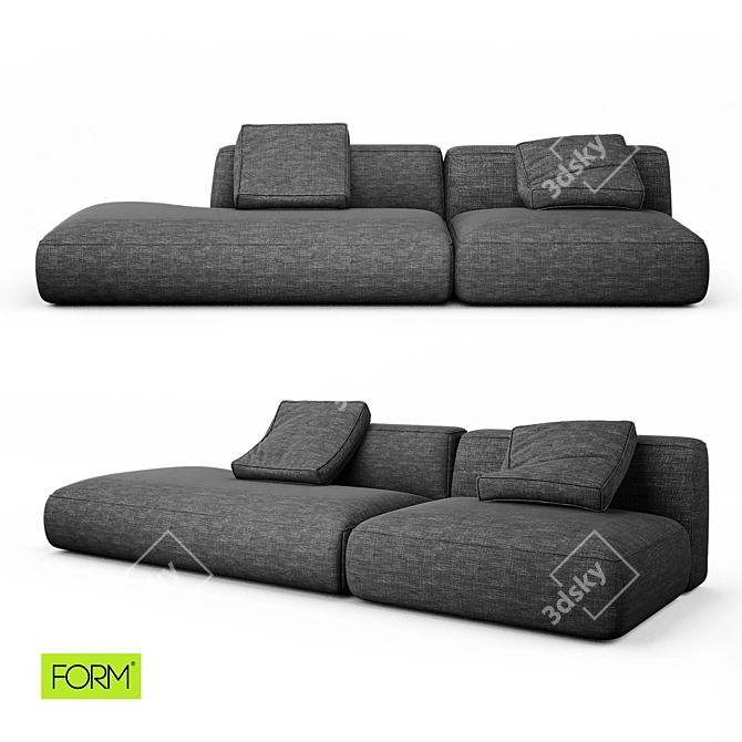 Elegant Stone Sofa: Free and Exclusive 3D model image 1