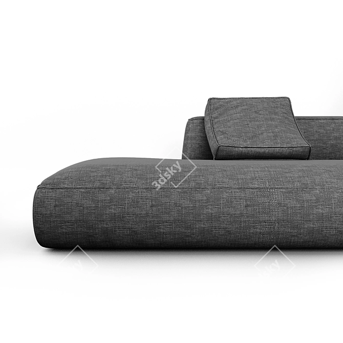 Elegant Stone Sofa: Free and Exclusive 3D model image 3