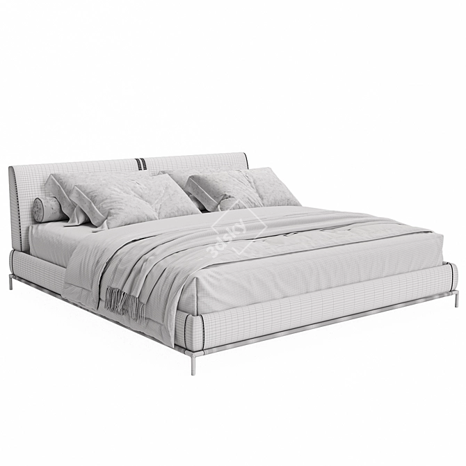 Italian Luxury Bed 3D model image 2