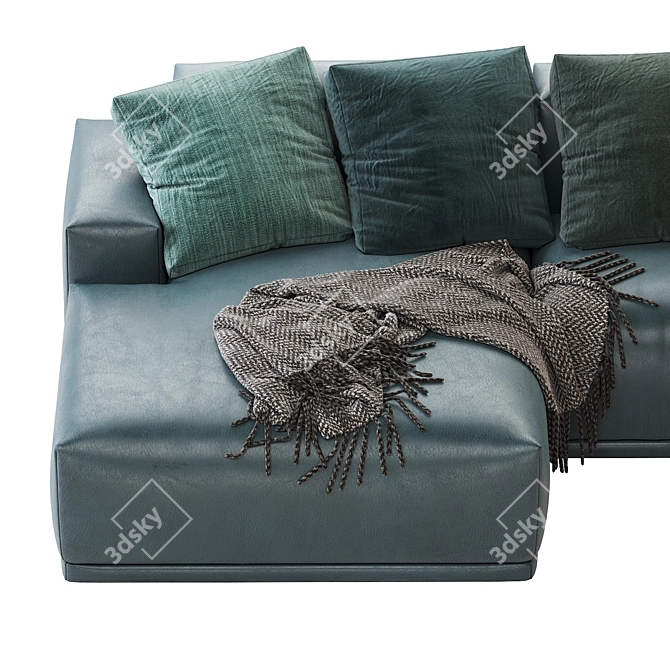 Sleek Modular Sofa: Connect Your Space 3D model image 2