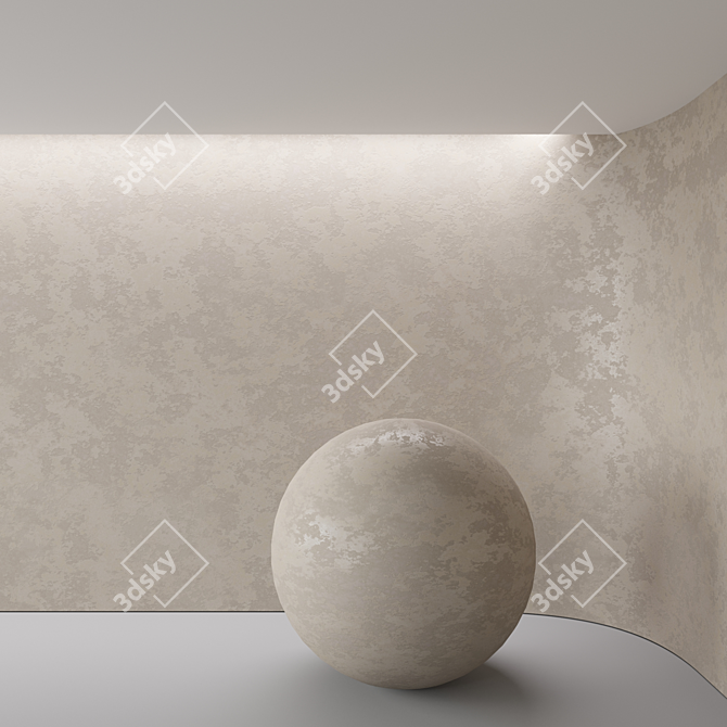 Decorative Concrete Plaster, Seamless Textures 3D model image 1