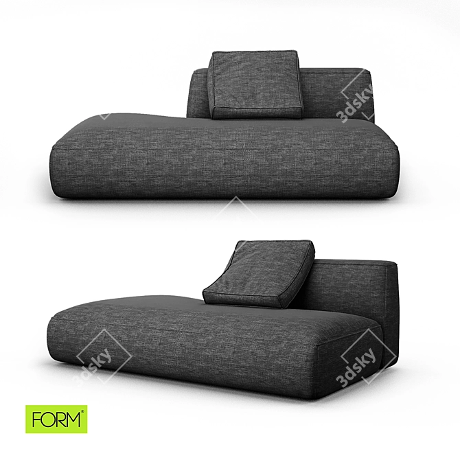 Stone Essence Sofa: Luxurious Comfort 3D model image 1