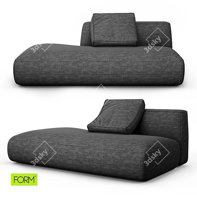 Stone Essence Sofa: Luxurious Comfort 3D model image 4