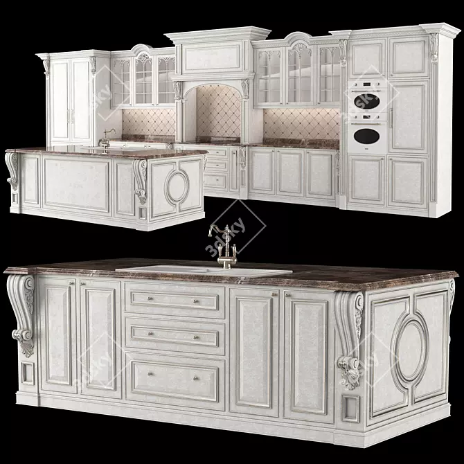 Elegant Kitchen Charm 3D model image 1