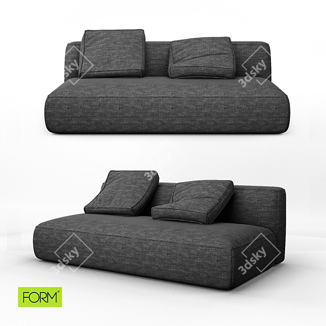 Form Mebel Stone Sofa 7 3D model image 1
