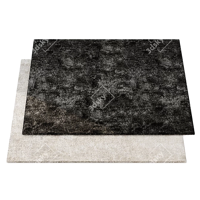 Seamless Carpets Set 01 - Black & Beige 3D model image 4