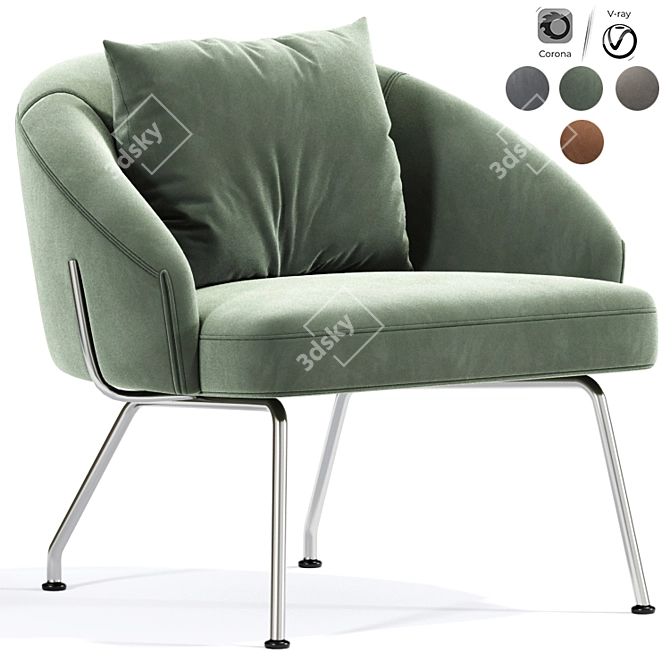 Bonaldo Bahia Modern Lounge Chair 3D model image 1