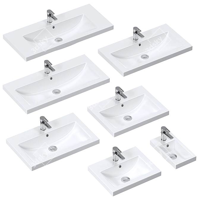 Cersanit COMO Washbasins for Every Space 3D model image 1