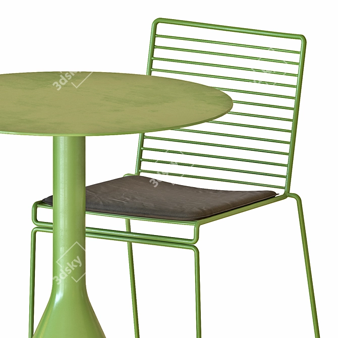 Modern Hay Table & Chair Set 3D model image 2