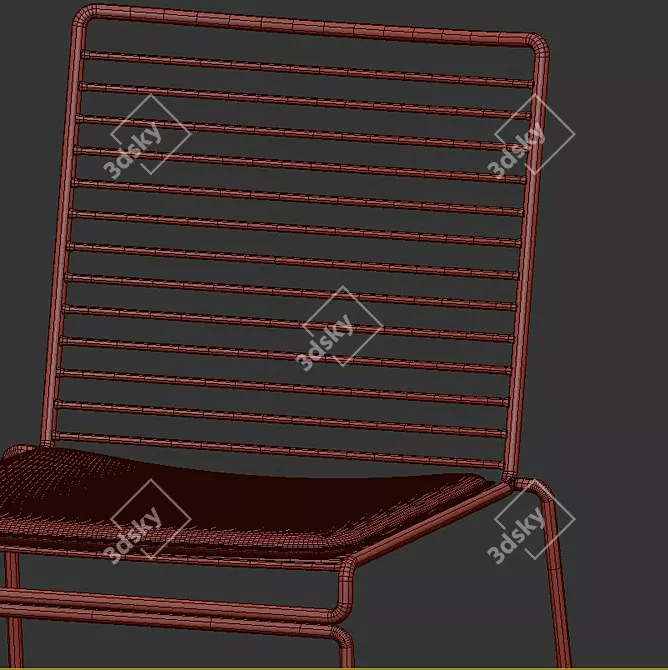 Modern Hay Table & Chair Set 3D model image 5