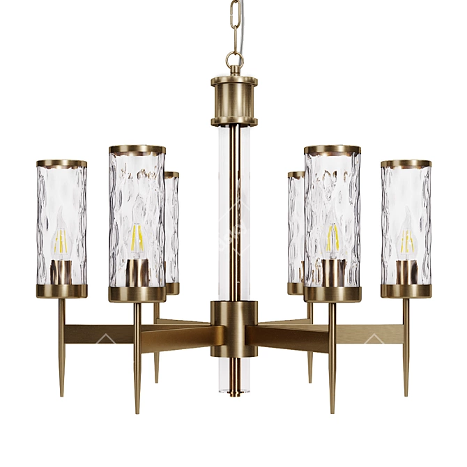 Sleek Sham Chandelier: Small & Stunning 3D model image 1