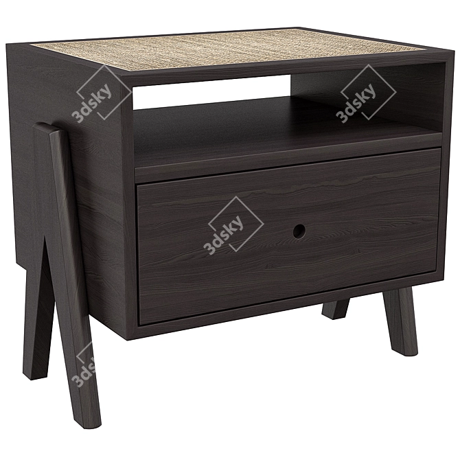 Elegant Latour Bedside Table: Functional & Stylish 3D model image 1