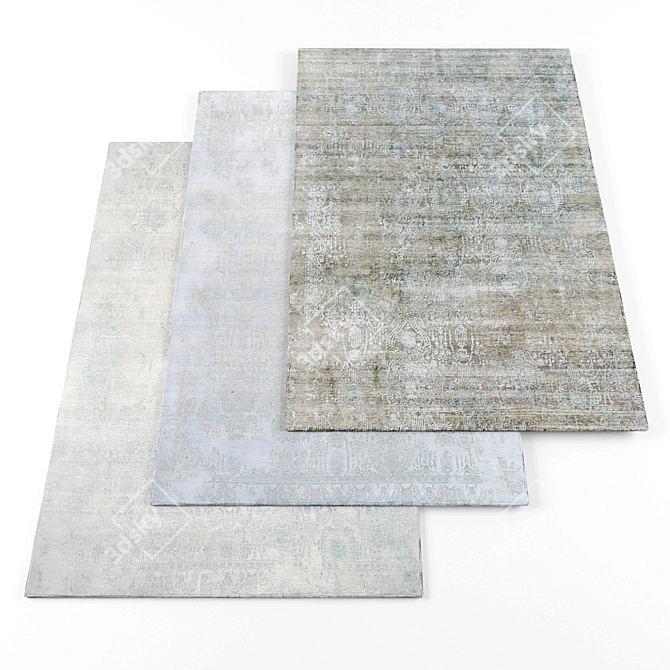 High-Resolution Rugs Bundle: 6 Pieces 3D model image 1