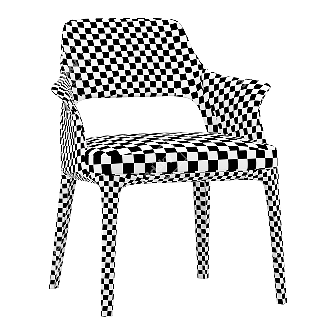 Elegant Wood-Framed Sophie Lite Chair 3D model image 9