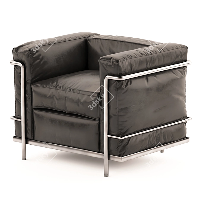 Sleek Cassina LC2 Armchair 3D model image 4