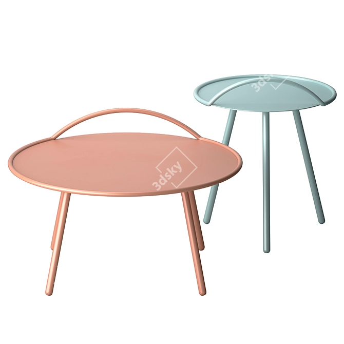 Modern Minimalist PEEL Table 3D model image 2